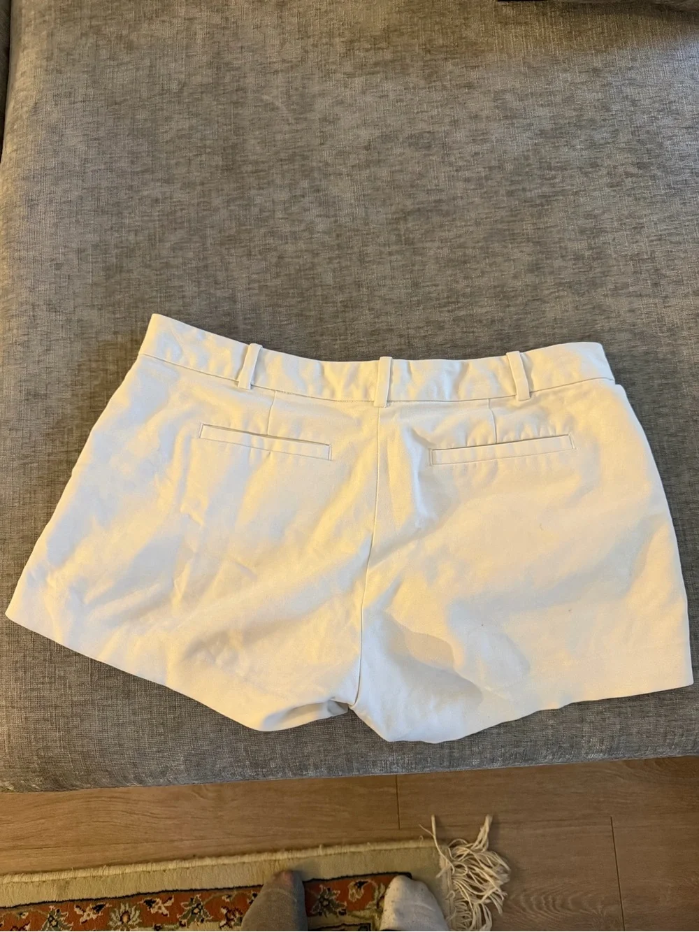 Michael Kors White Tailored Cotton-Blend Shorts